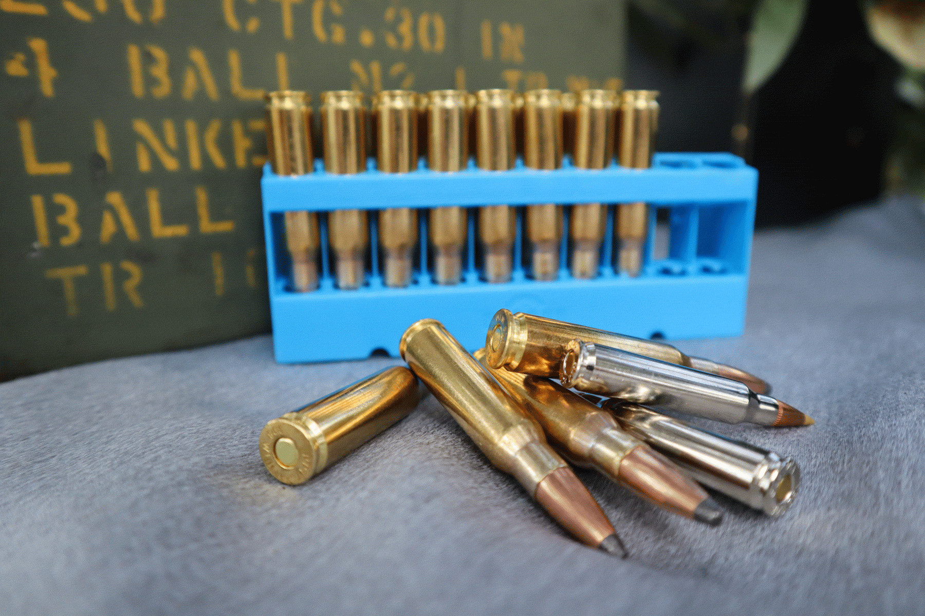 Gold Bullets sitting on table